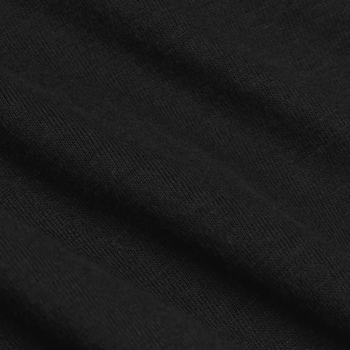 All Black Tall Straight Hem Crew Neck T-Shirt 6-Pack, close-up fabric texture.