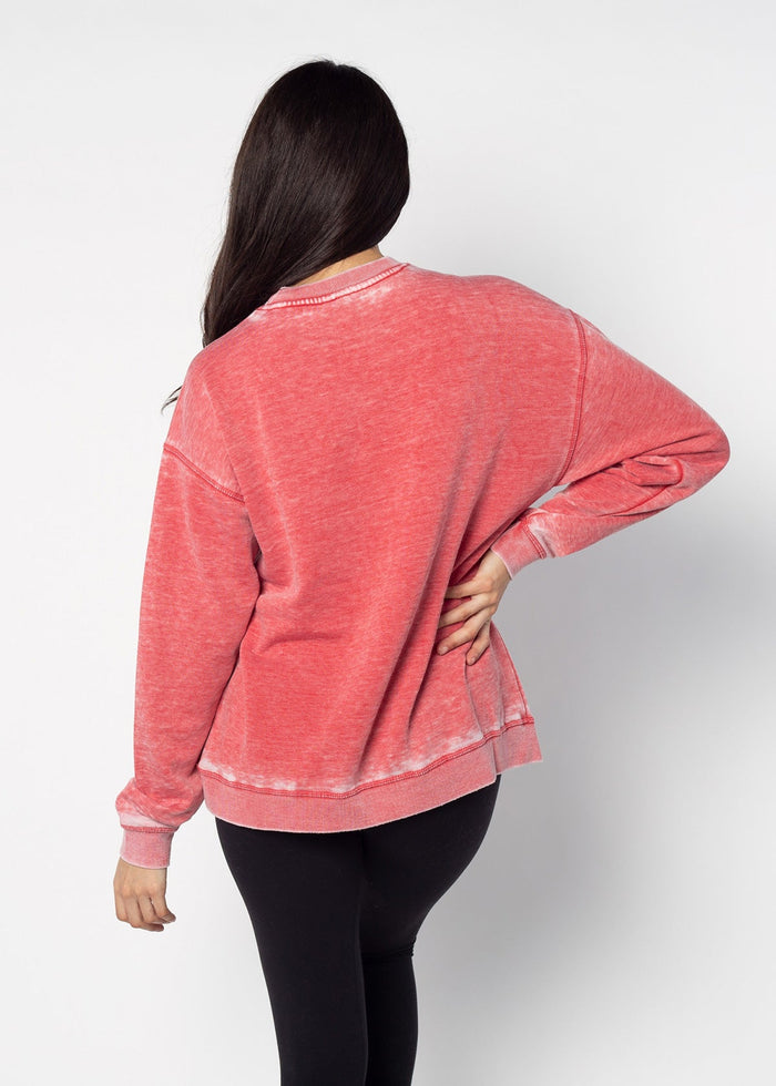 Arkansas Razorbacks Women's Signature Burnout Crewneck Sweatshirt