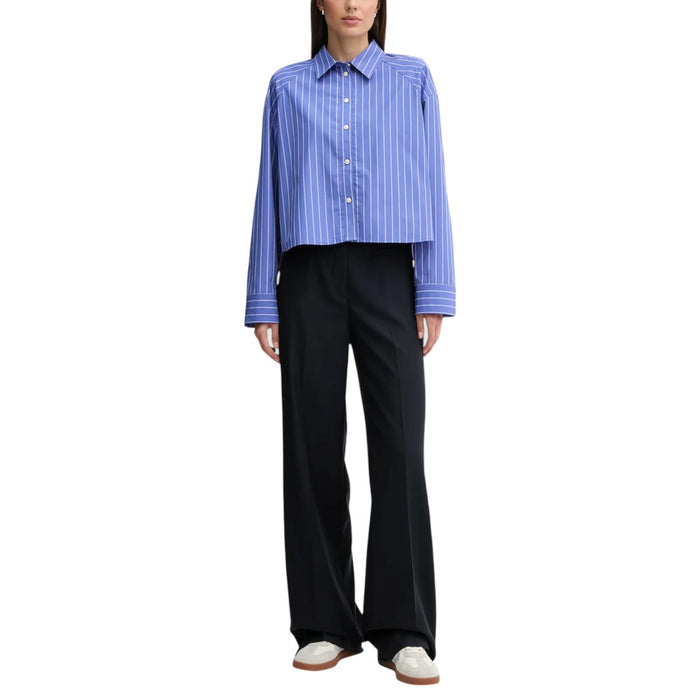 Image 3 : Chemise Calvin Klein Jeans femme rayures bleues, vue d'ensemble style décontracté — delvale