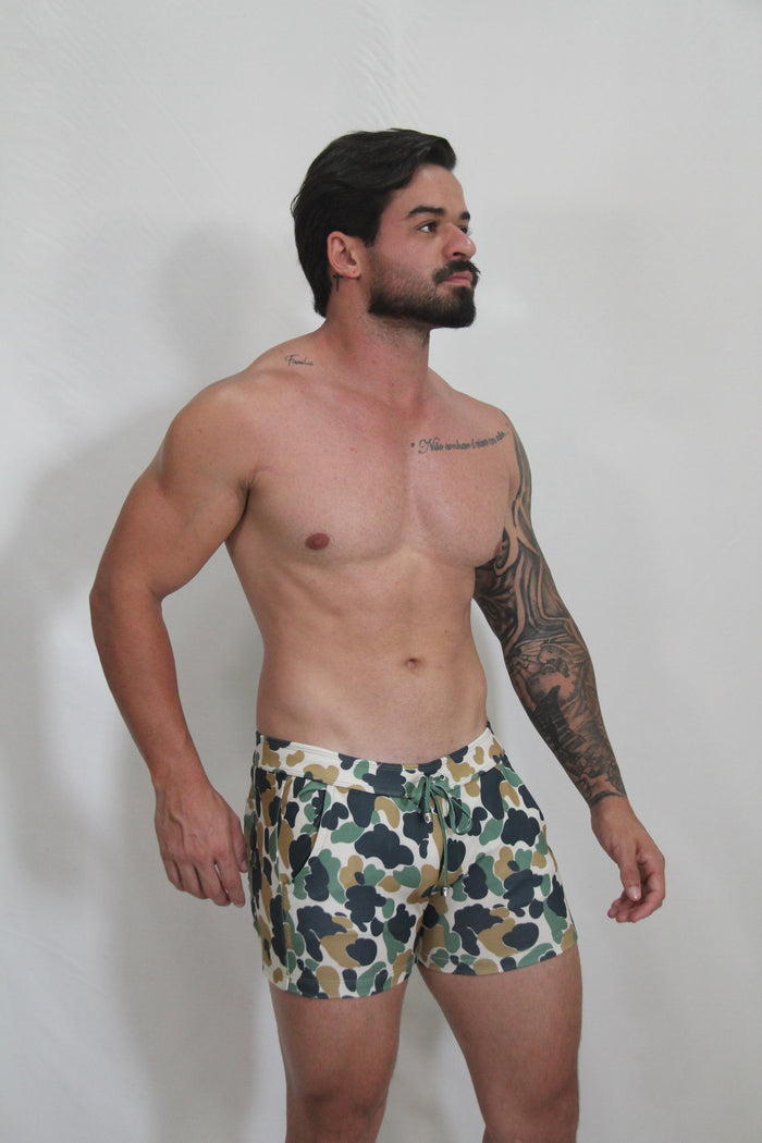 CAMOUFLAGE FLEECE SHORTS