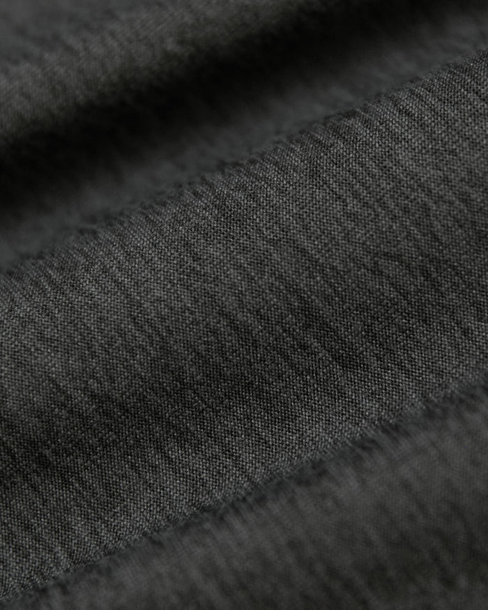 Charcoal Heather Gray Tall Active Crew Neck 2.0 fabric close-up.