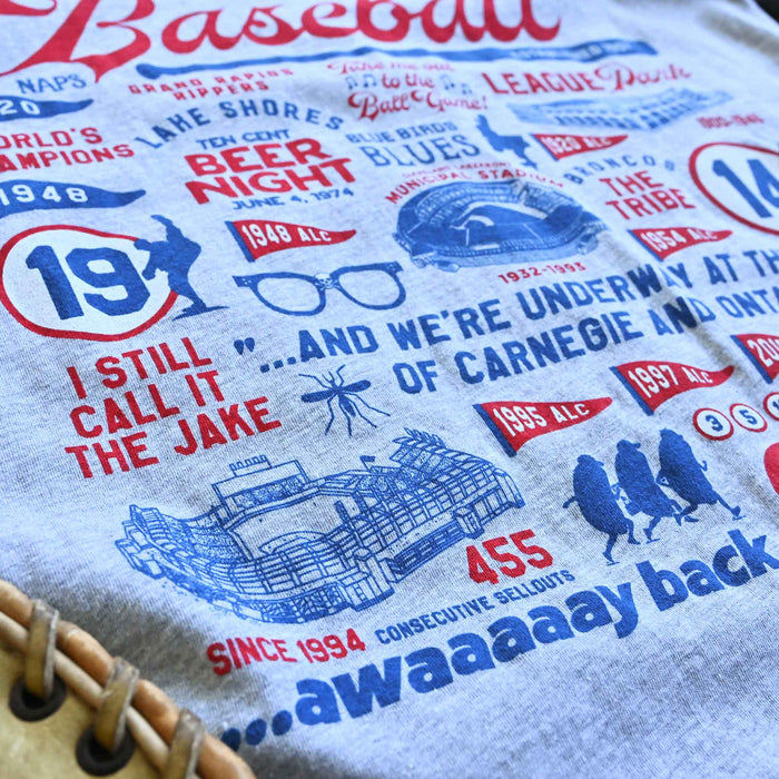 Cleveland Baseball History Collage - Mens/Unisex T-Shirt