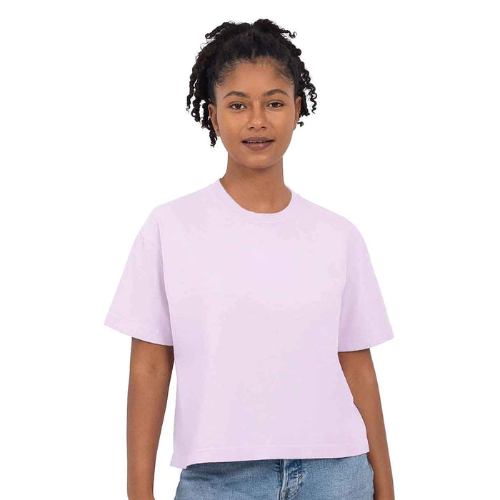 Cleveland Baseball Script - Womens Boxy Crop T-shirt