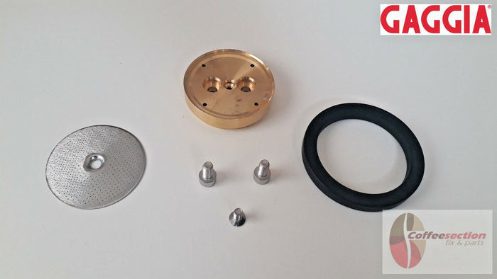 Gaggia Kit - Brass Holder WGA16G1002 with Gasket, Screen and Screws complete set - Coffeesection