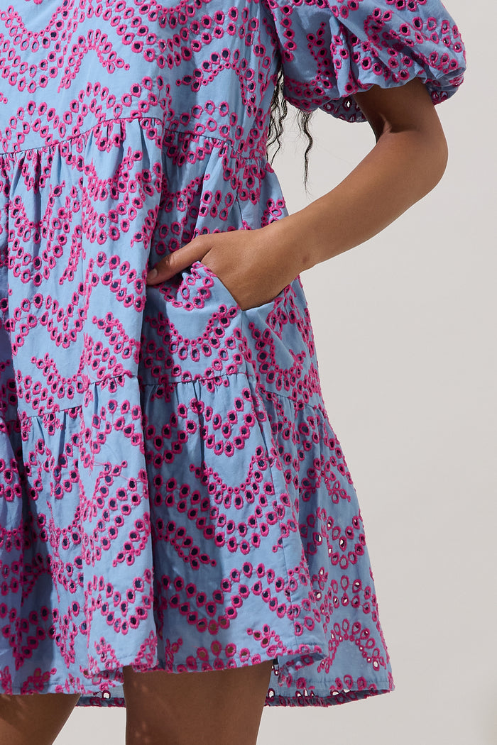 Jacey Baby Doll Mini Dress Elvera Eyelet