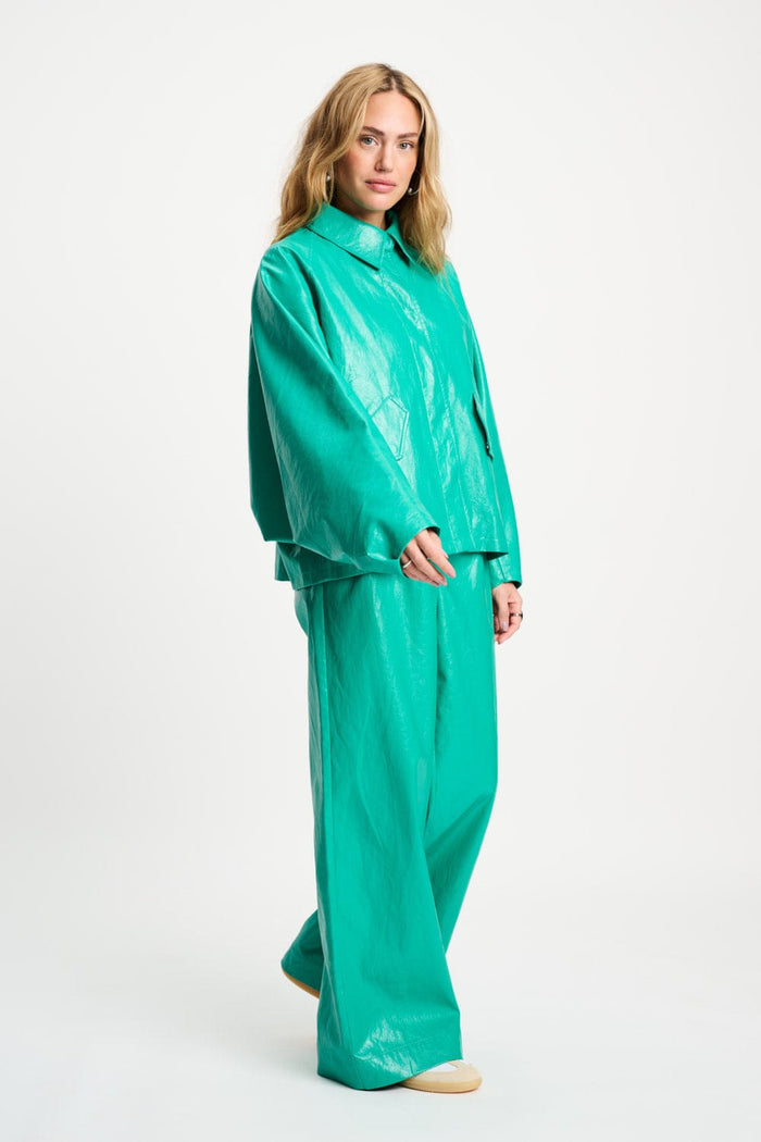 POM Amsterdam Jackets JACKET - Faux Leather Wander Green