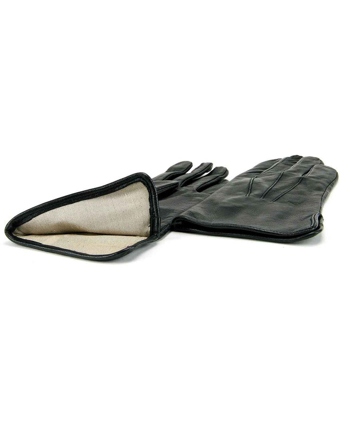 Ladies Luxury Leather Silk Lined Gloves - Black - Image 3 - The Classic Boutique