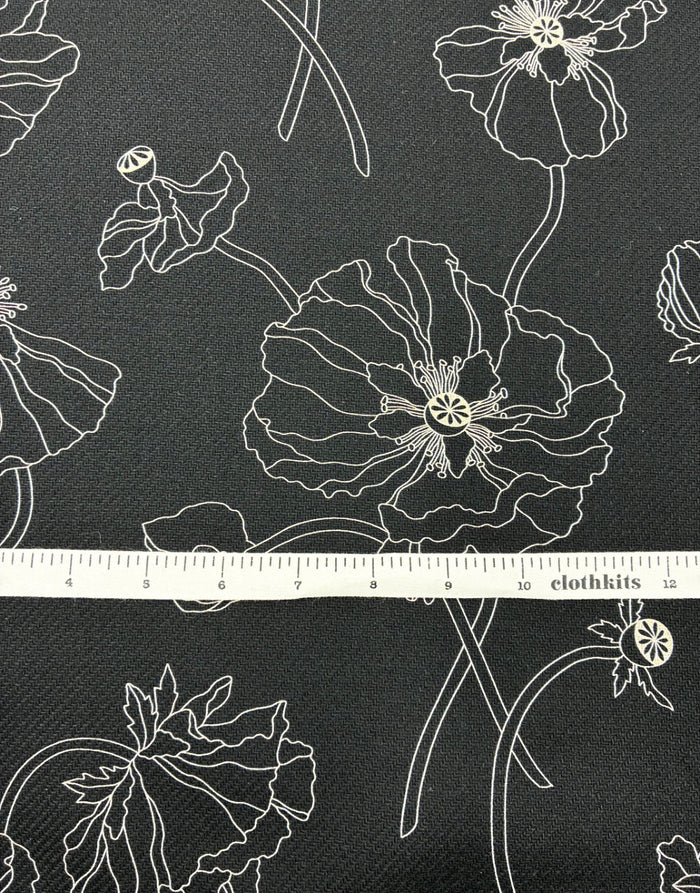 Liberty Fabrics x Manteco® MWool® Fabric, Bloom Silhouette