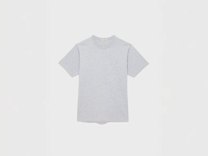 MENS EMBROIDERED ANCHOR T-SHIRT IN MID GREY MELANGE