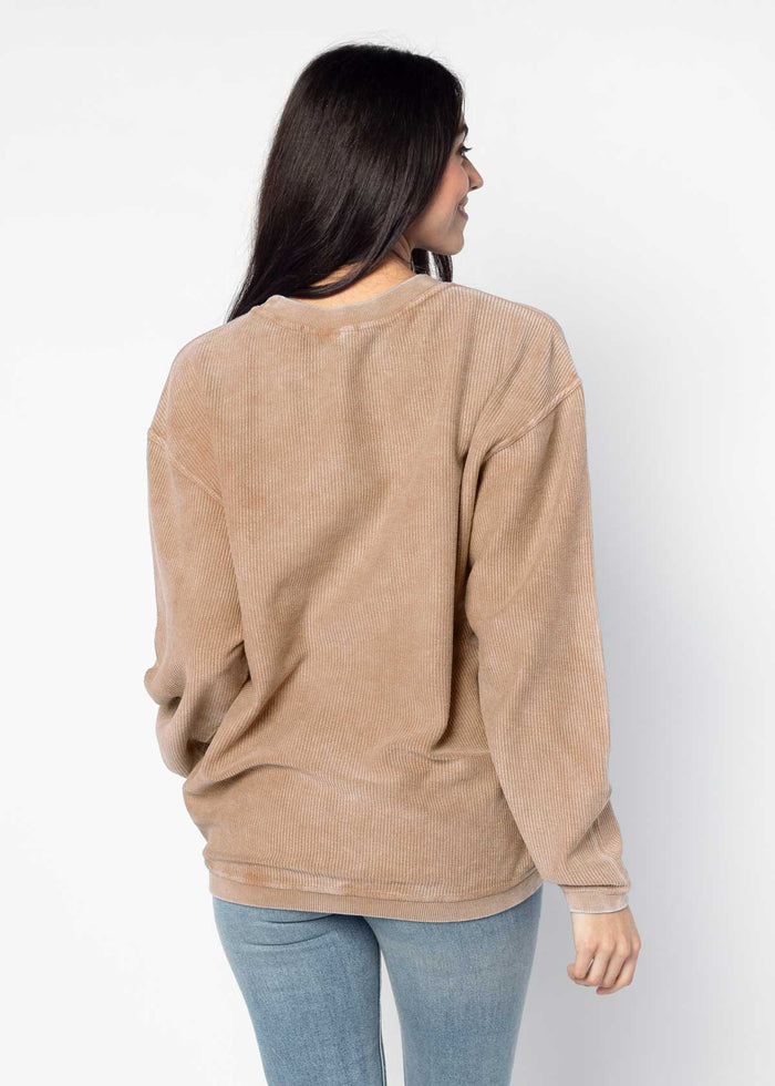 Mississippi State Bulldogs Women's Latte Corded Sweatshirt