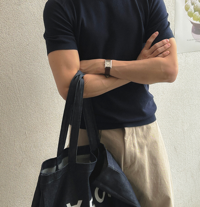 Muscle Fit Project Round Short Sleeve Knit