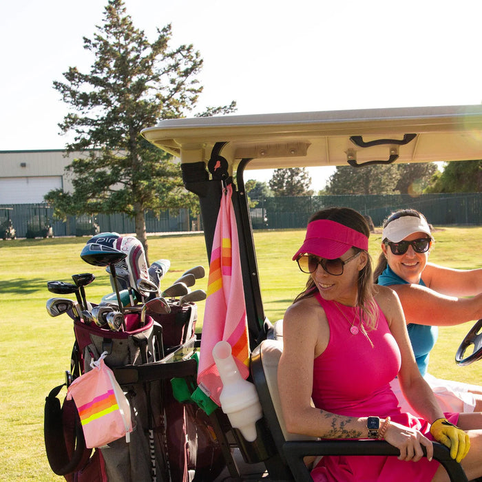 New Birdie Girl Golfher's Sunset Magnetic Golf Towel