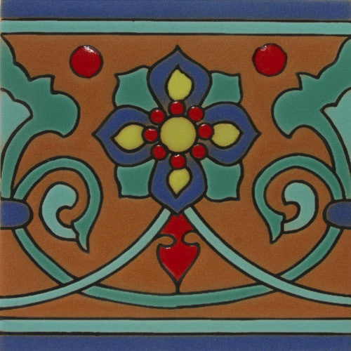 Carmen II raised relief Mission border tile
