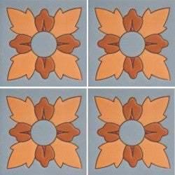 Mission style hand painted tile