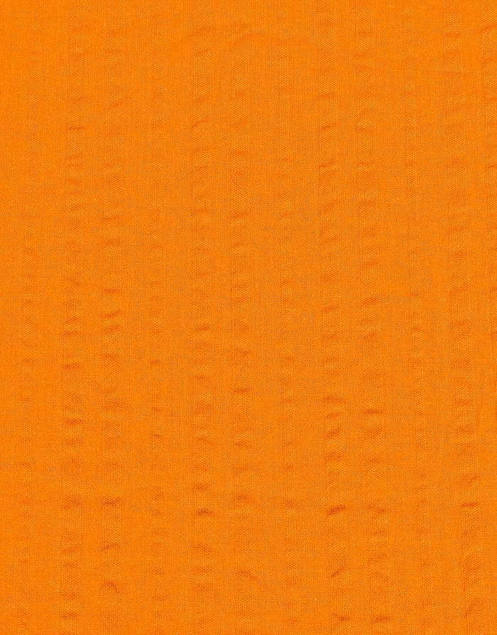 Remnant 1.3m -Orange Ribbon Seersucker Cotton Fabric