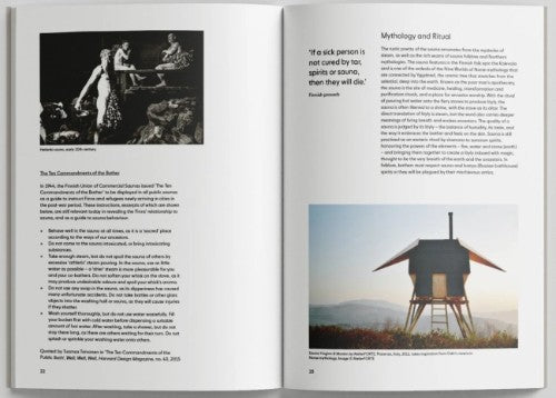 Open book with text and two pictures