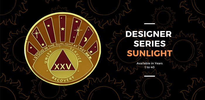 Stood in the Sunlight 38 Year Specialty AA Recovery Medallion - Tri-Plated Thirty-Eight Year Chip/Coin