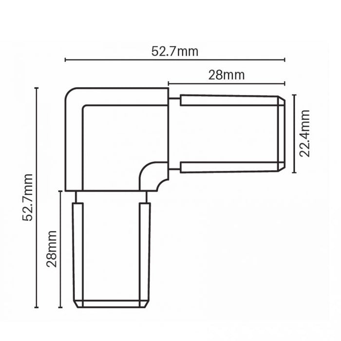 Summit Nanorail 25x21mm vertical joiner - Satin - Image 2