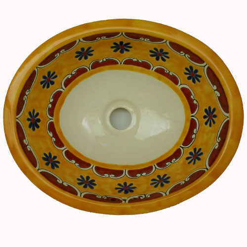 Traditional Mexican Sink-Amapola Terra Cota/ Mostaza