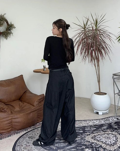 Wide Stripe Trousers