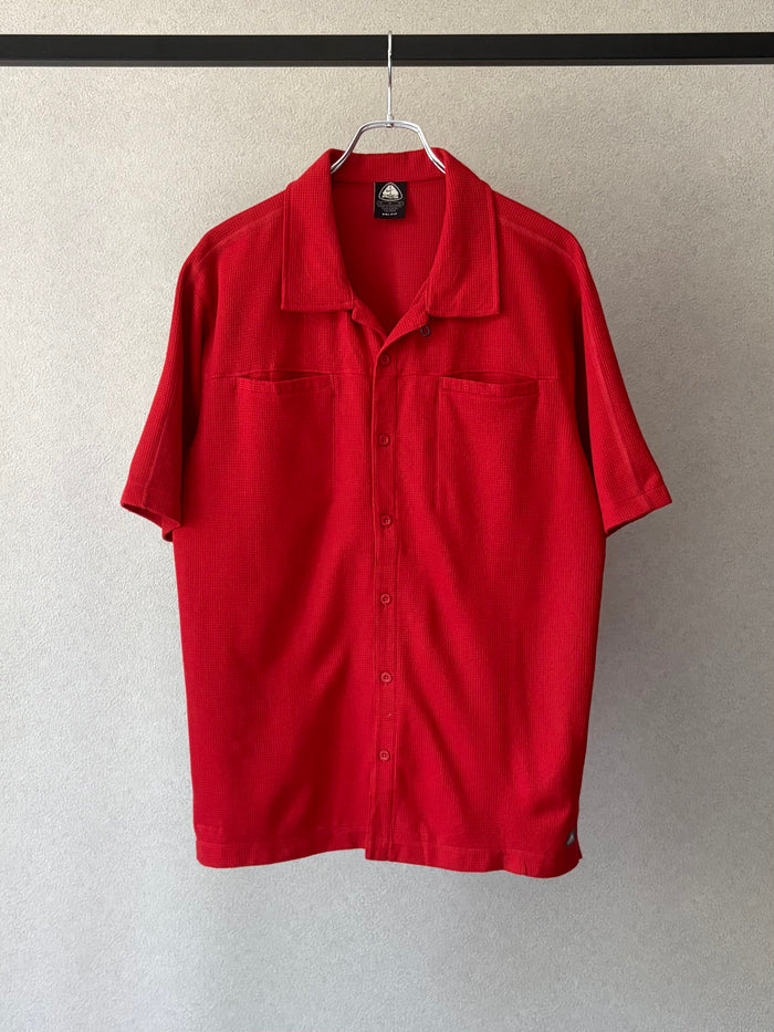 00's NIKE ACG open collar shirt