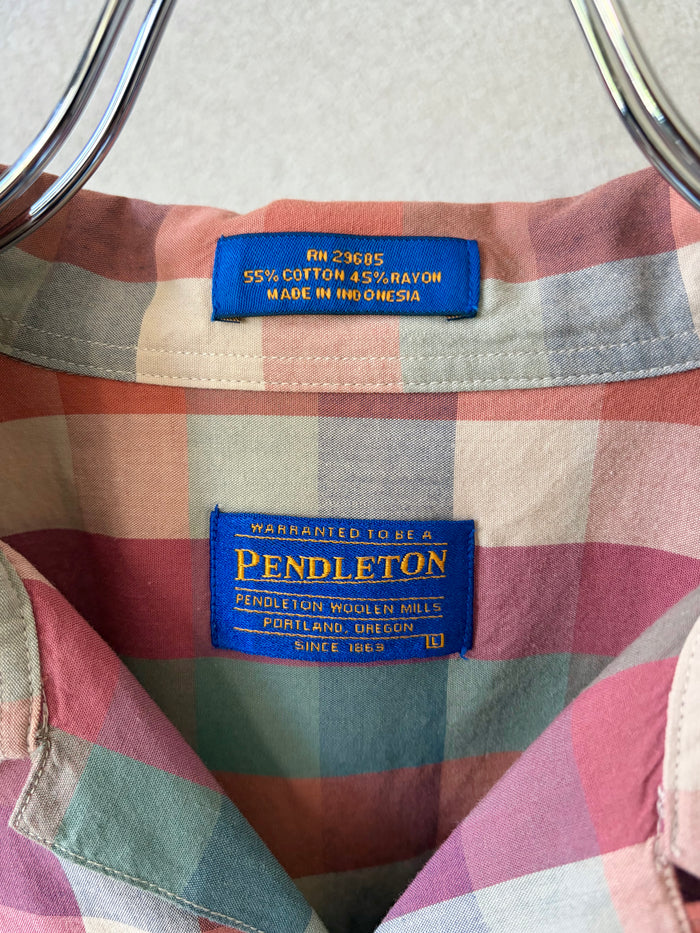 00's PENDLETON open collar shirt