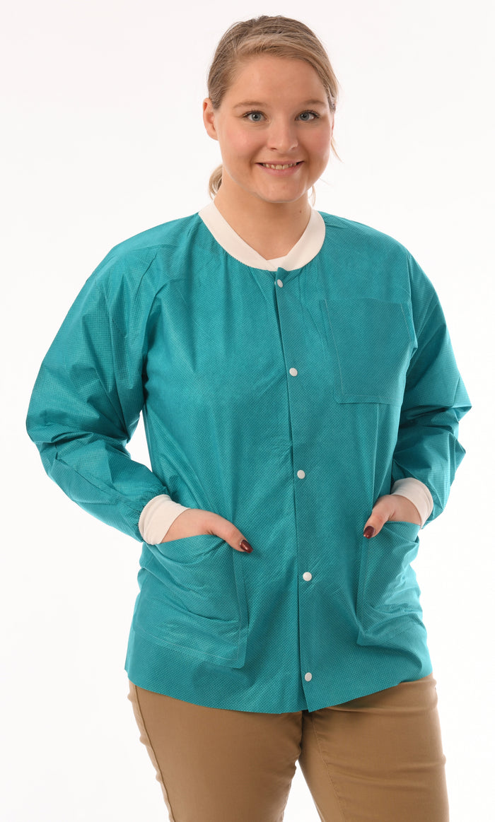 (10/Pack) Valumax Heavy Weight Disposable Lab Jackets - Greens