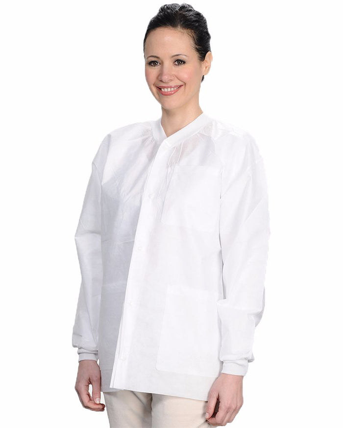 (10/Pack) Valumax Heavy Weight Disposable Lab Jackets - Neutrals