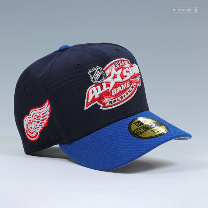 2011 NHL ALL-STAR GAME X DETROIT RED WINGS NICKLAS LIDSTROM JERSEY NEW ERA FITTED CAP