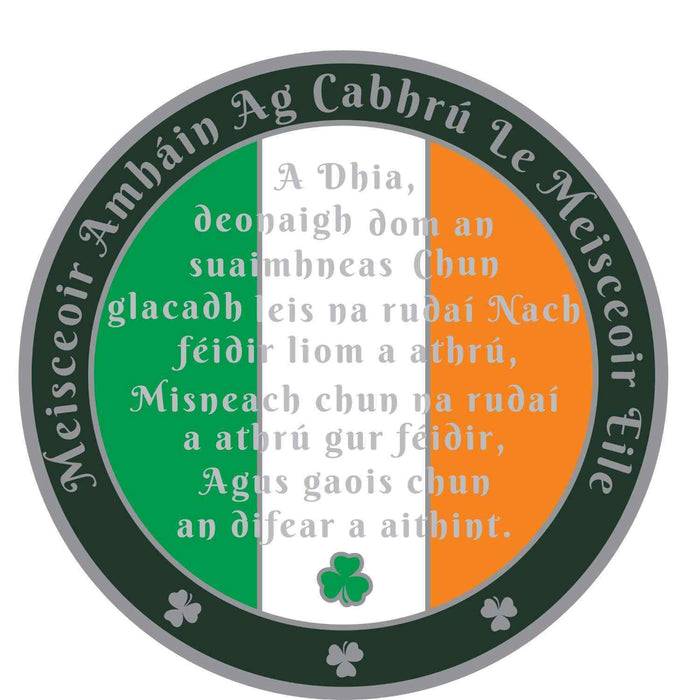31 Year Shamrock Themed AA/NA Recovery Medallion - 40mm Fancy Chip/Coin - Green/White/Orange