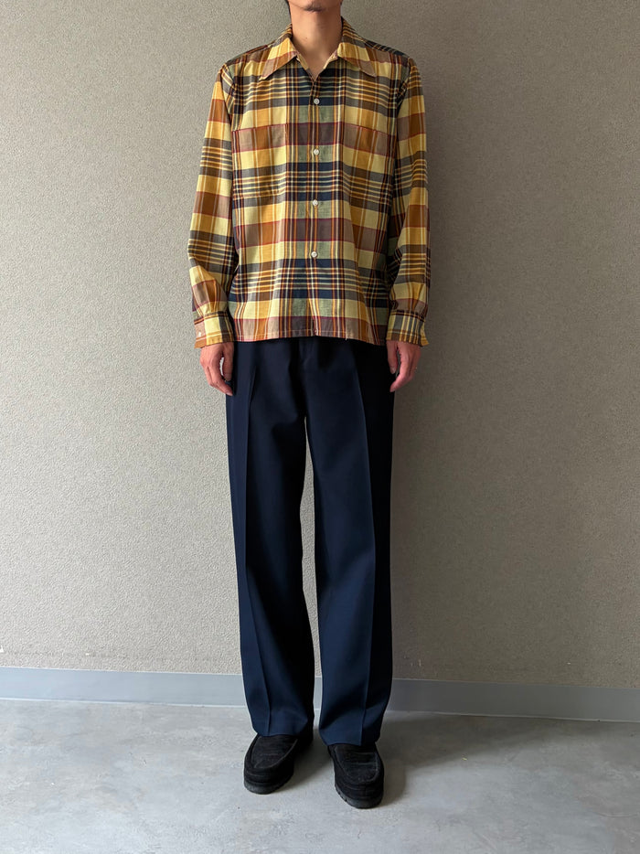70's B.V.D open collar shirt