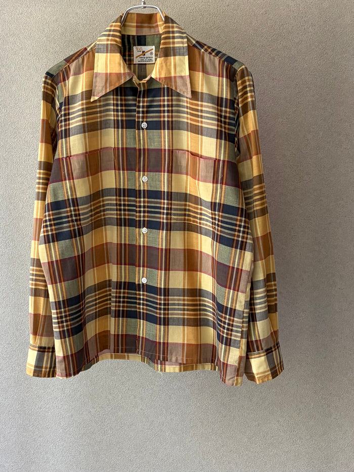 70's B.V.D open collar shirt