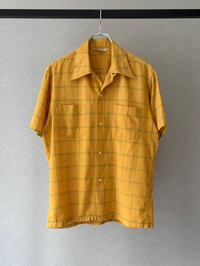 70's TOWNCRAFT open collar shirt