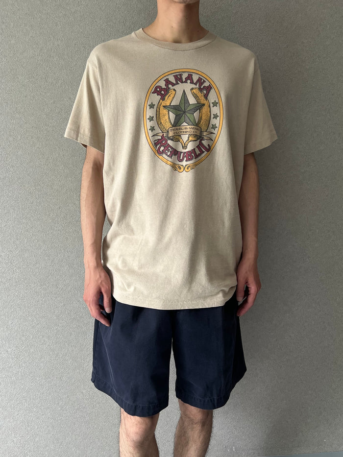 80's BANANA REPUBLIC print t-shirt "Made in USA"