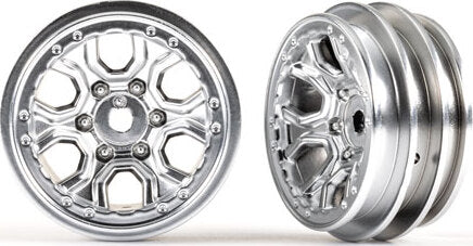 Wheels, 1.0" (satin chrome) (2)