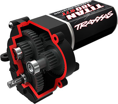 Transmission, complete (high range (trail) gearing) (16.6:1 reduction ratio) (includes Titan® 87T motor)
