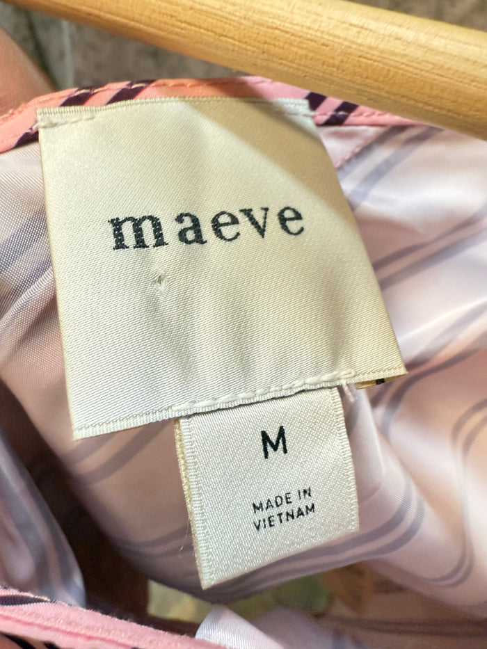 Anthropologie Maeve Taffeta Bow Swing Blouse (M)