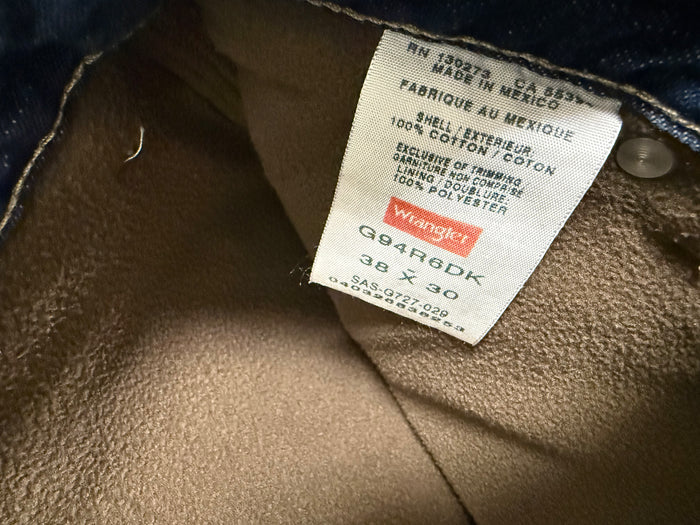 Wrangler Fleece Lined Carpenter Jeans (38x30)