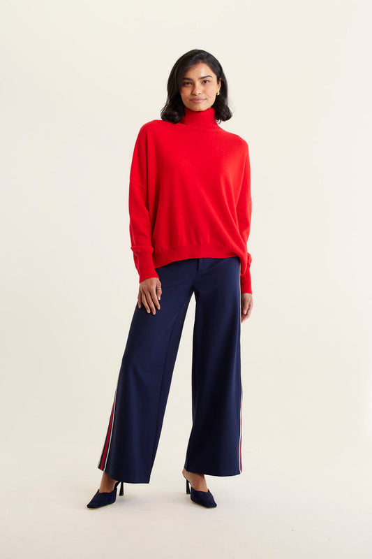 A Polo Bay Cashmere Sweater In Crimson
