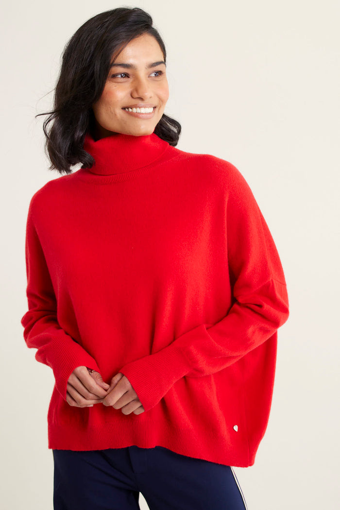 A Polo Bay Cashmere Sweater In Crimson