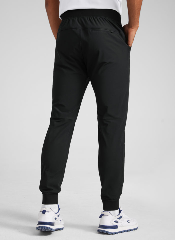 CRZ YOGA Men All Day Comfy Slim-Fit Golf Joggers 32'' with Pockets Black