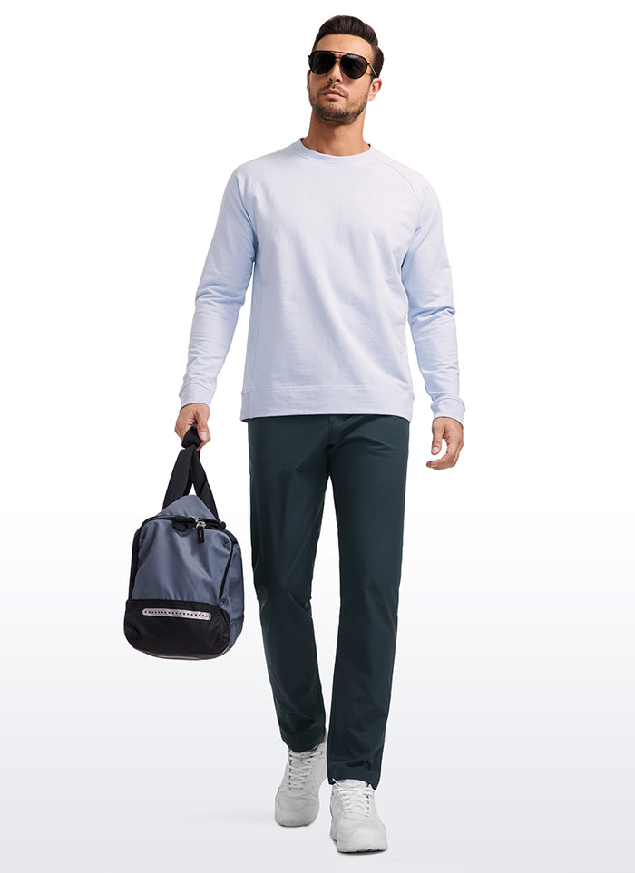 CRZ YOGA Men's Lightweight Casual All Day Comfy Quick Dry Pant (5 pockets) True Navy