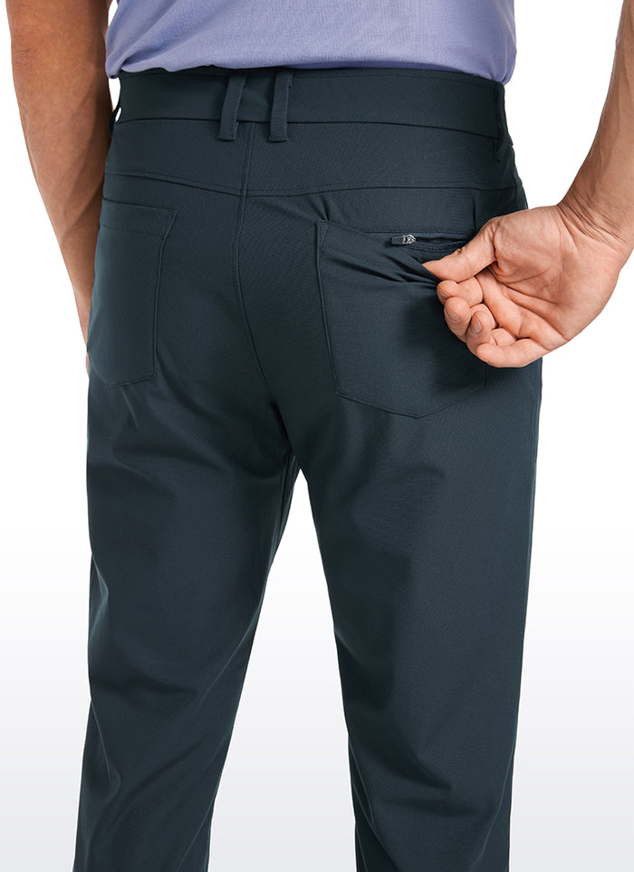 CRZ YOGA Men's Lightweight Casual All Day Comfy Quick Dry Pant (5 pockets) True Navy