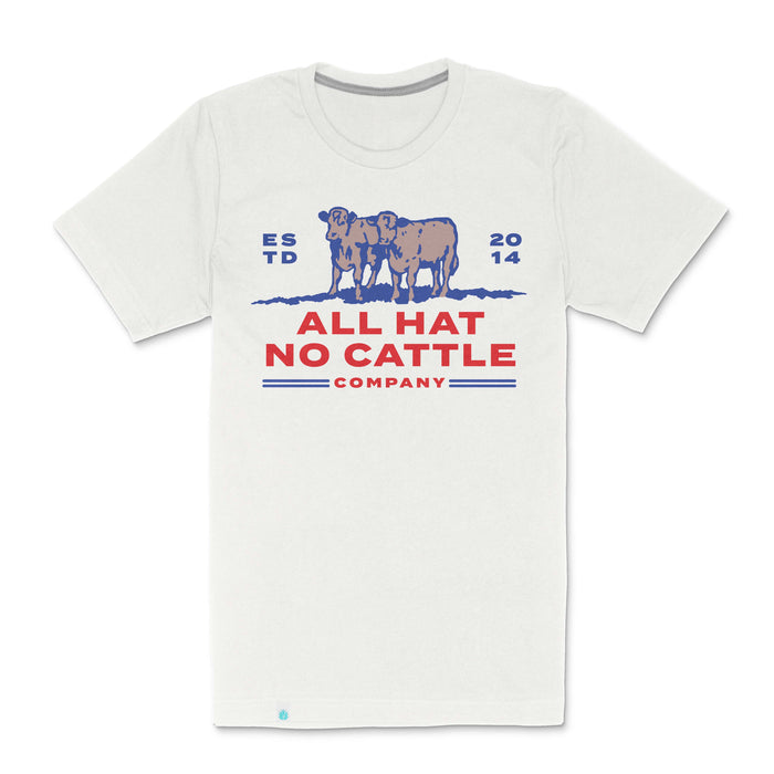All Hat No Cattle Company shirt with cow graphic