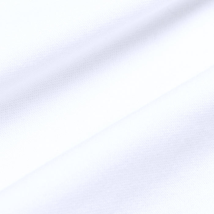 All-White Tall Straight Hem Crew Neck T-Shirt fabric close-up.