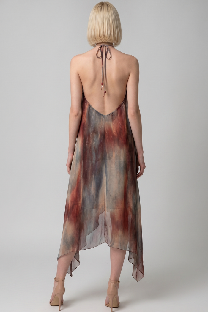 Amber Dusk Watercolor Dress