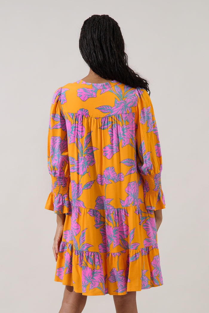 Anamy Shift Mini Dress Floral