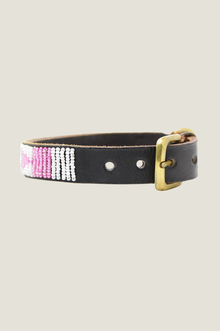 Arrow Dog Collar | Pink/White - Aspiga