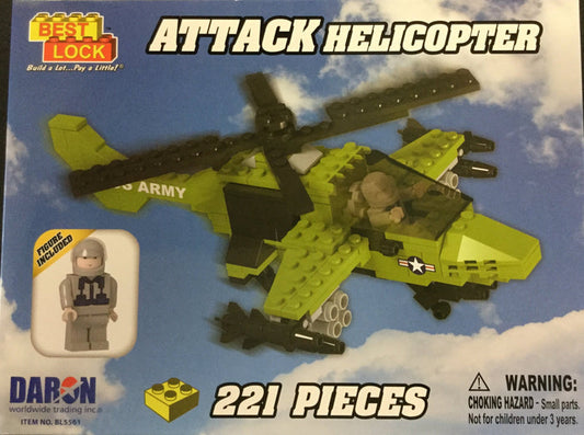 Attack Helicopter - 221Piece Best Lock construction toy
