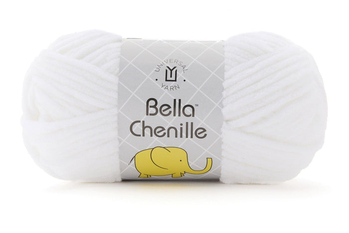 Bella Chenille Yarn Universal Yarn 101 Snowy